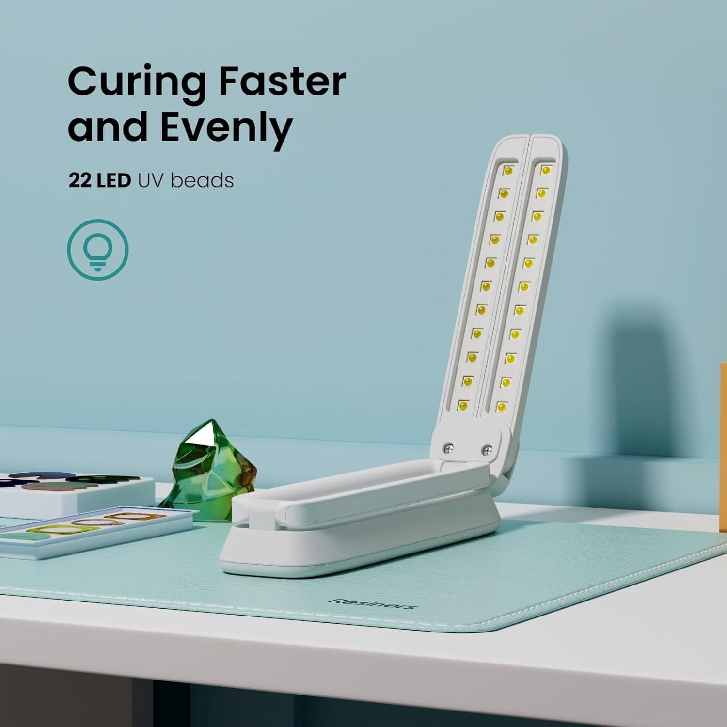 UV Resin Curing Light Wireless Rechargeable LED Lamp Foldable 3-in-1