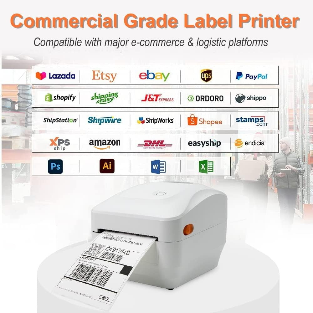BEEPRT Thermal Label Printer 4x6 USB Bluetooth Shipping Labels