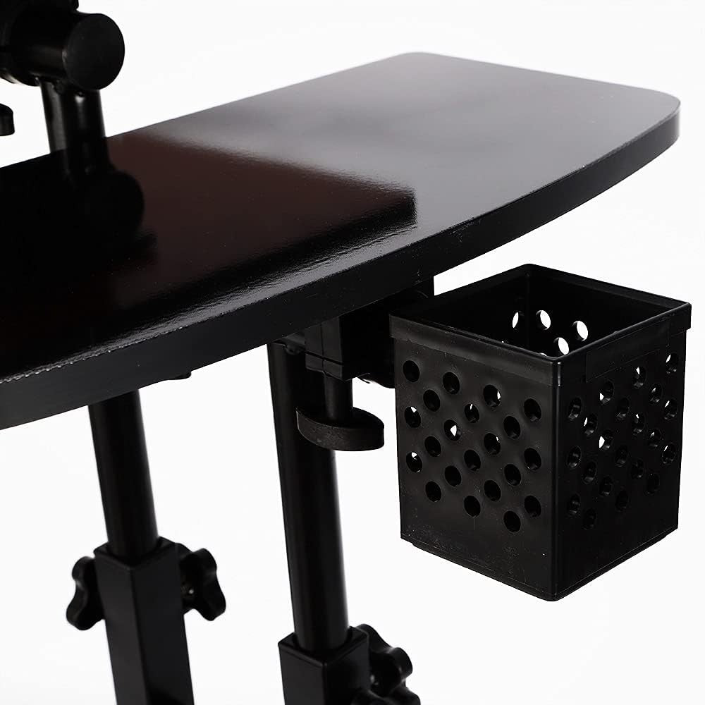 Portable Tattoo Workstation Adjustable Desk Mobile Studio Table with Storage