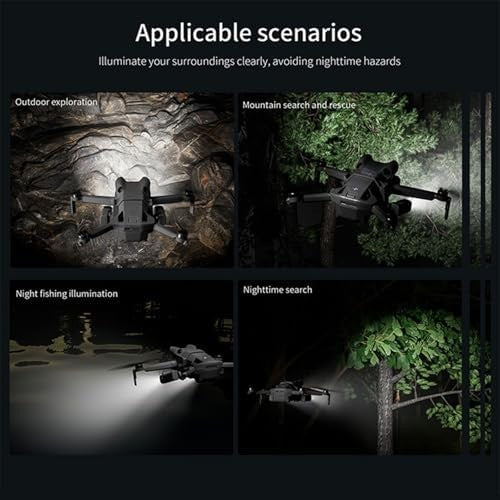 Drone Dual Searchlight for Mini 4 Pro – 360° Rotating Night Light, 4 Modes