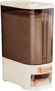 10KG Sealed Rice Dispenser Airtight Grain Storage Bin with Time Tracker