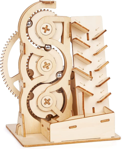 3D Wooden Marble Run Puzzle Kit for Adults Teens – Gear Track, No Glue