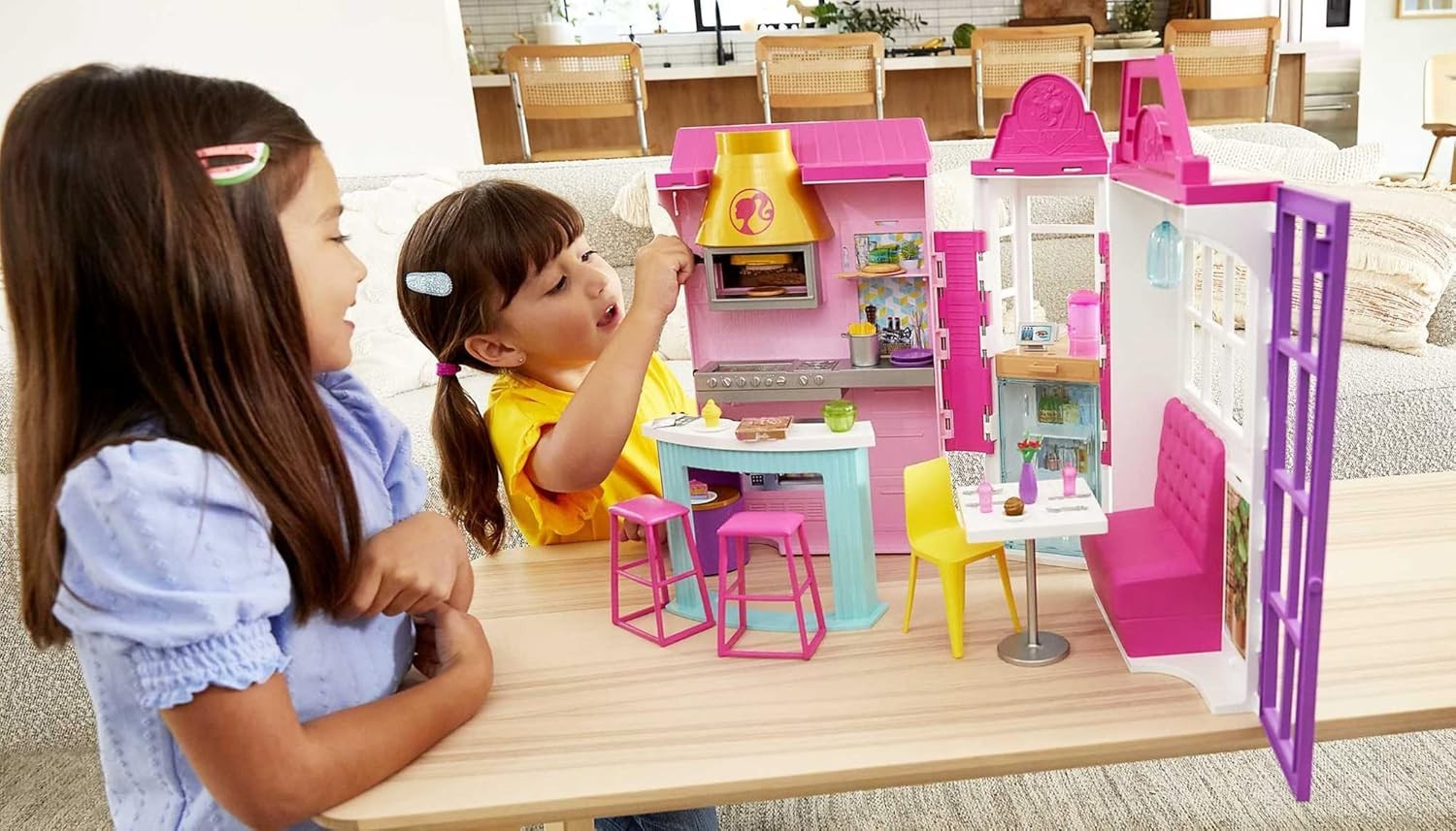 Kids Restaurant Playset Kitchen Pizza Oven Grill Toy Set 30+ Pieces