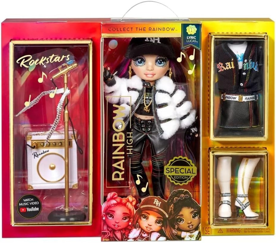 Rockstar Fashion Doll 2 Outfits Music Playset Mic Amp Stand