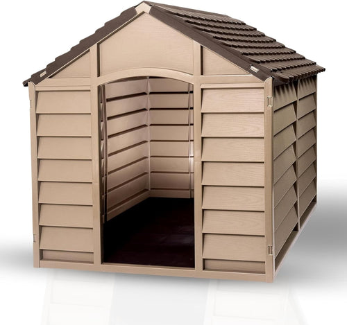 Large Weatherproof Plastic Dog Kennel 86x84x82cm Outdoor & Indoor Shelter