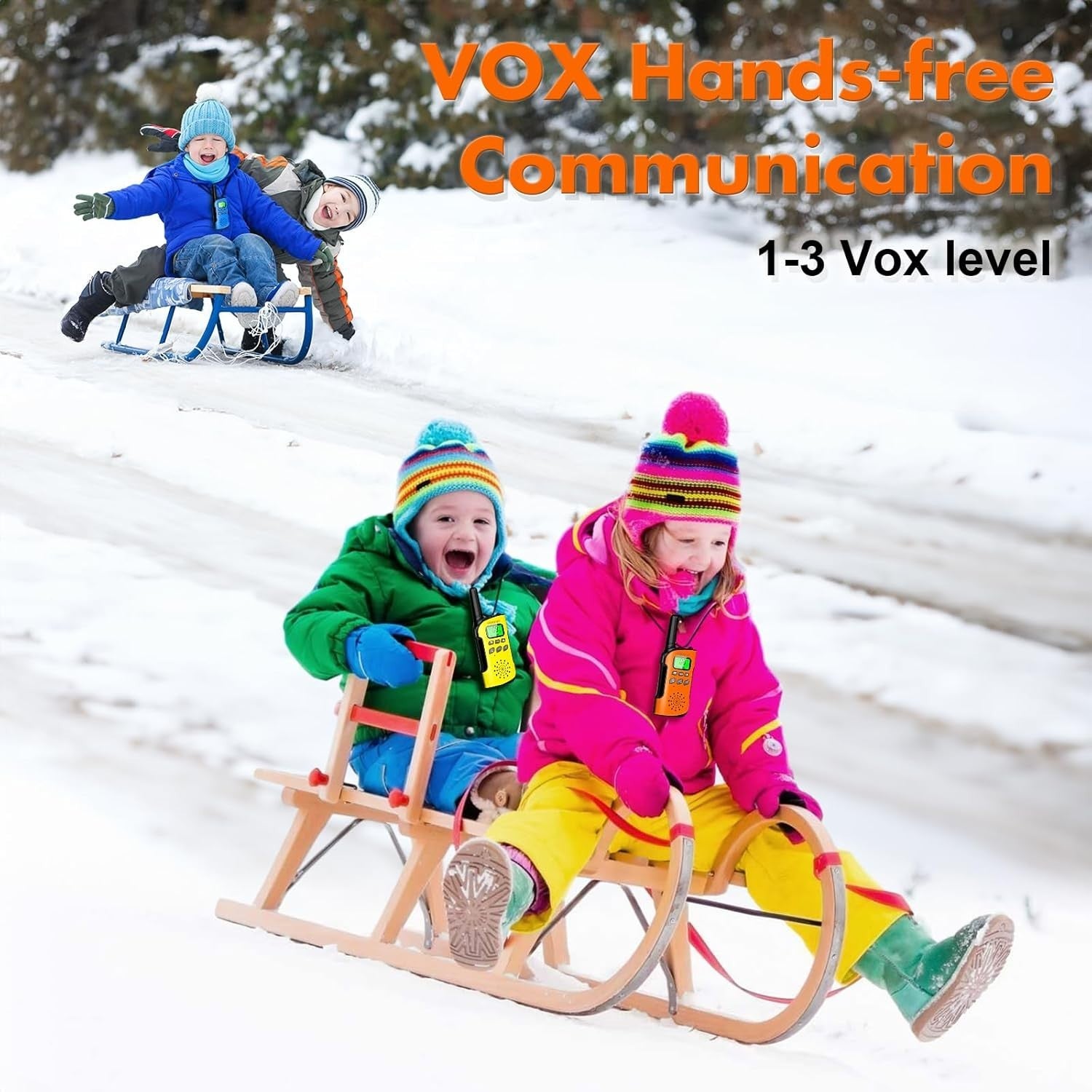Kids Walkie Talkies 3 Pack Rechargeable VOX USB-C Long Range Radios