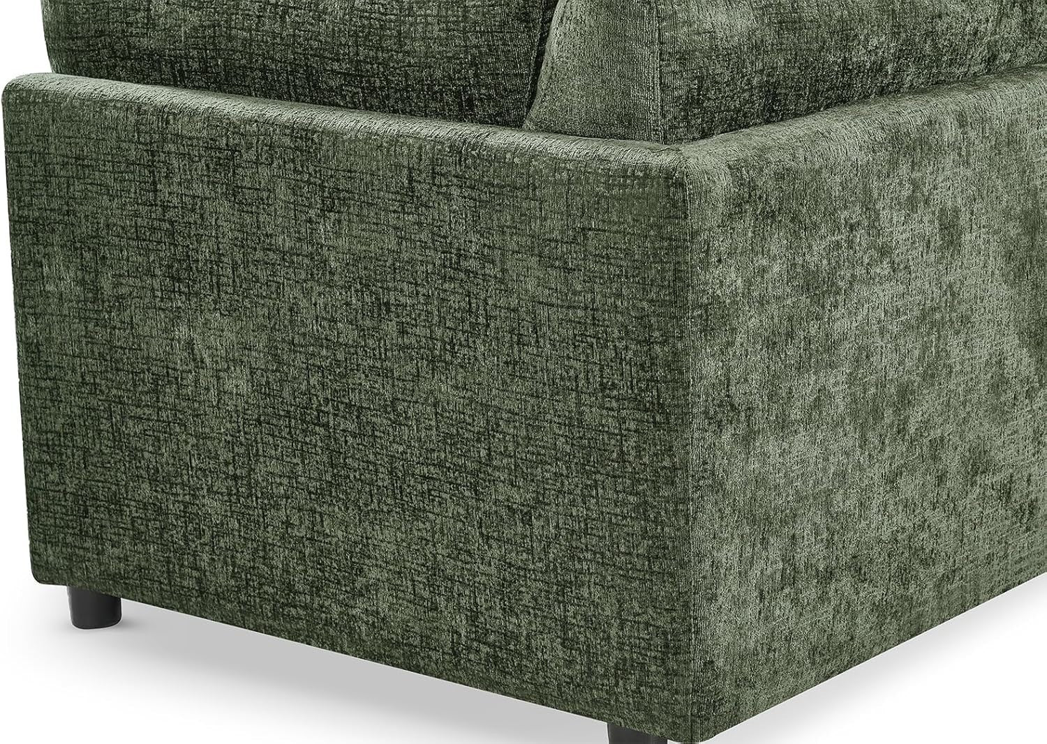 Large Green Chenille Modular Corner Sofa – 5 Seater L Shape 260cm x 260cm