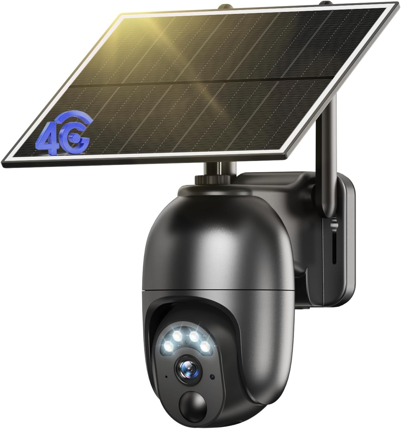 4G LTE Solar Security Camera 2K PTZ CCTV SIM Card No WiFi