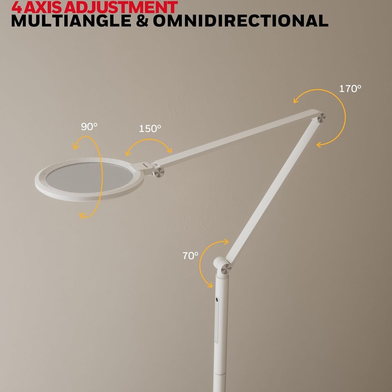 LED Floor Lamp Eye Caring Dimmable Remote Adjustable Brightness Office Light