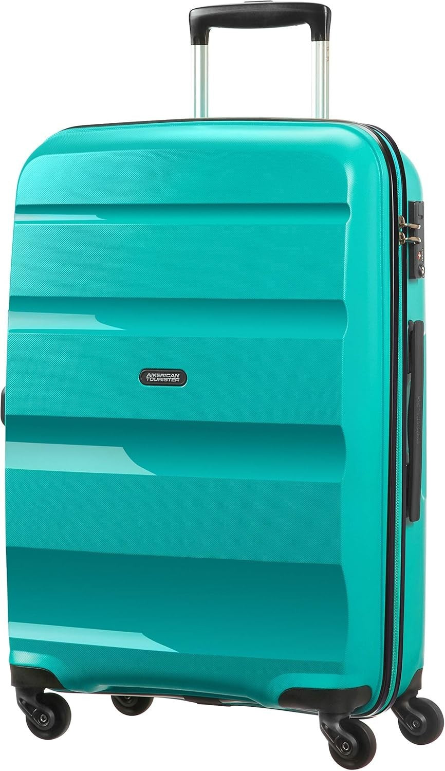 66cm Medium Polypropylene Hard Suitcase Spinner Wheels TSA Lock 57.5L