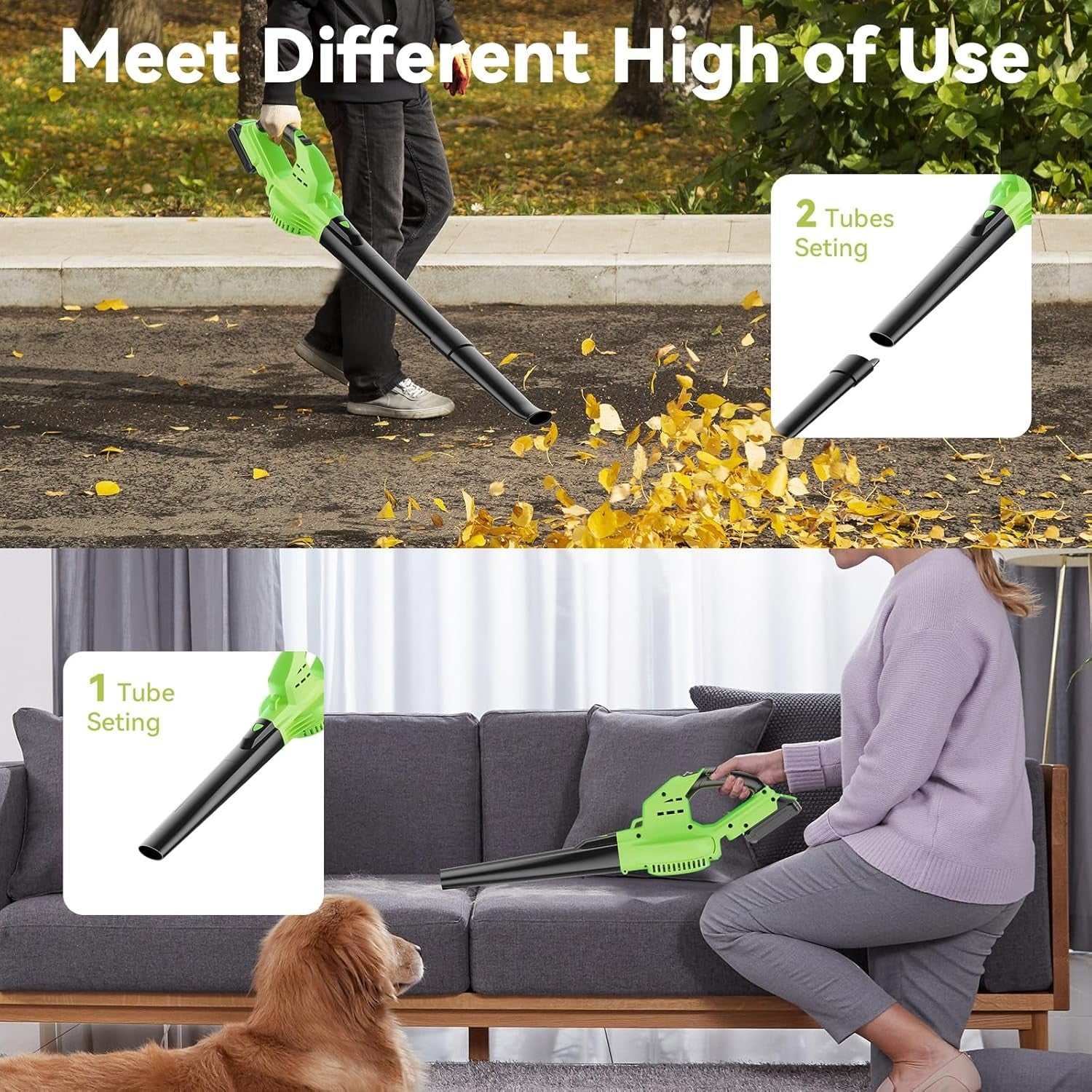 Cordless Leaf Blower 20V 135MPH Lightweight Handheld w/ Battery Charger