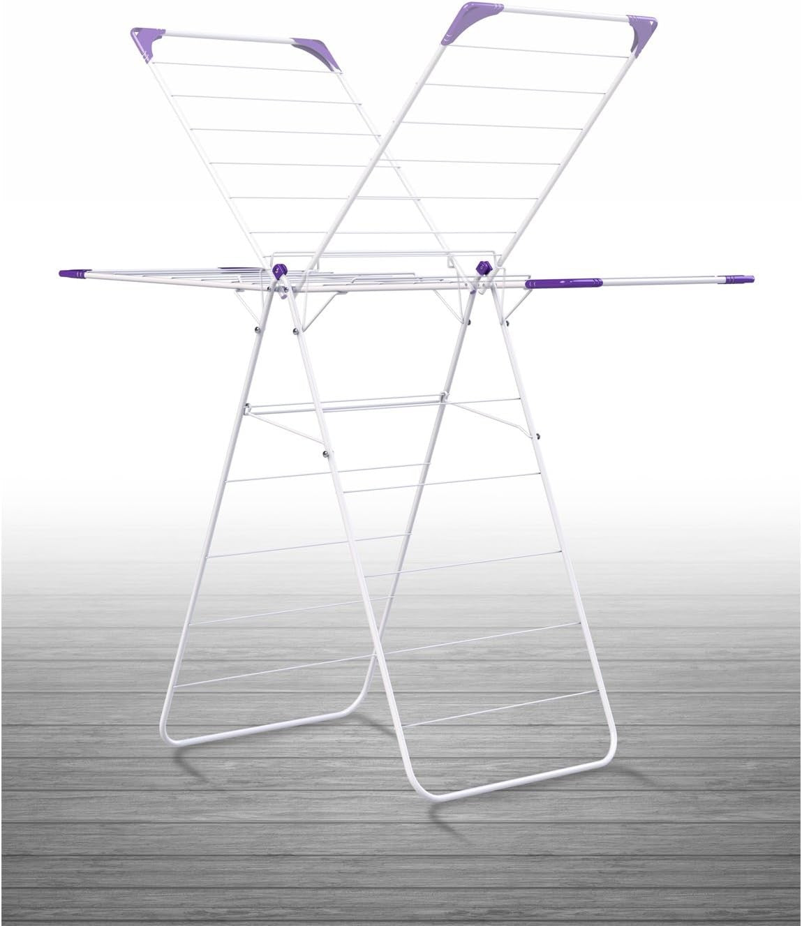 X Wing Clothes Airer Folding Drying Rack Indoor Space Saving Steel