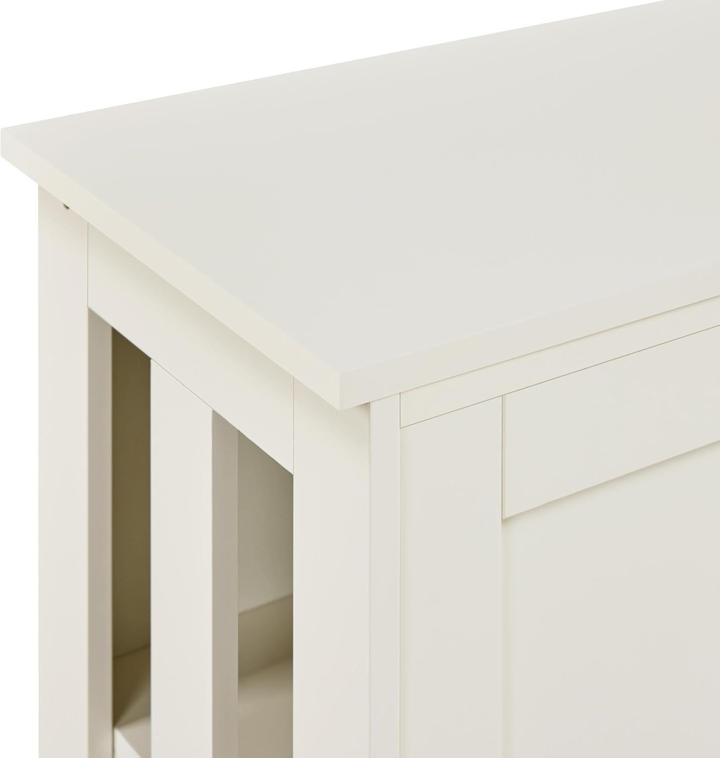 Antique White Sideboard Cabinet 63.5cm Buffet Sliding Door Adjustable Shelf