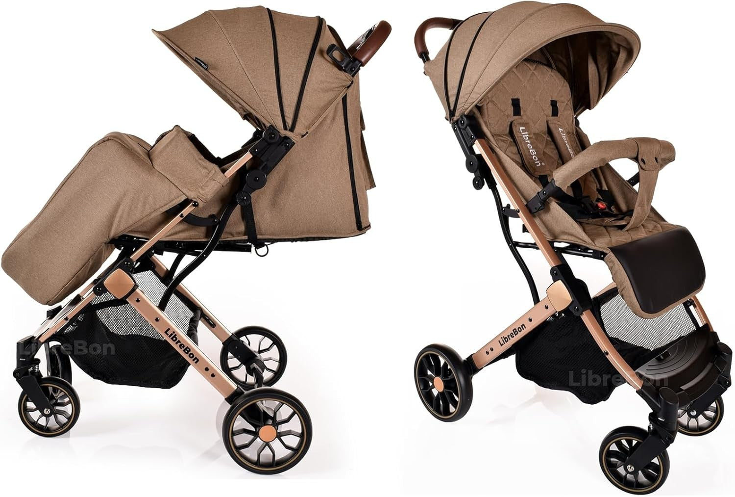 Compact Travel Baby Stroller One Hand Fold Lightweight Buggy Rain Cover