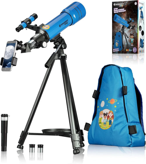 Kids 70/400 Refractor Telescope Set w/ Tripod Backpack & Phone Holder