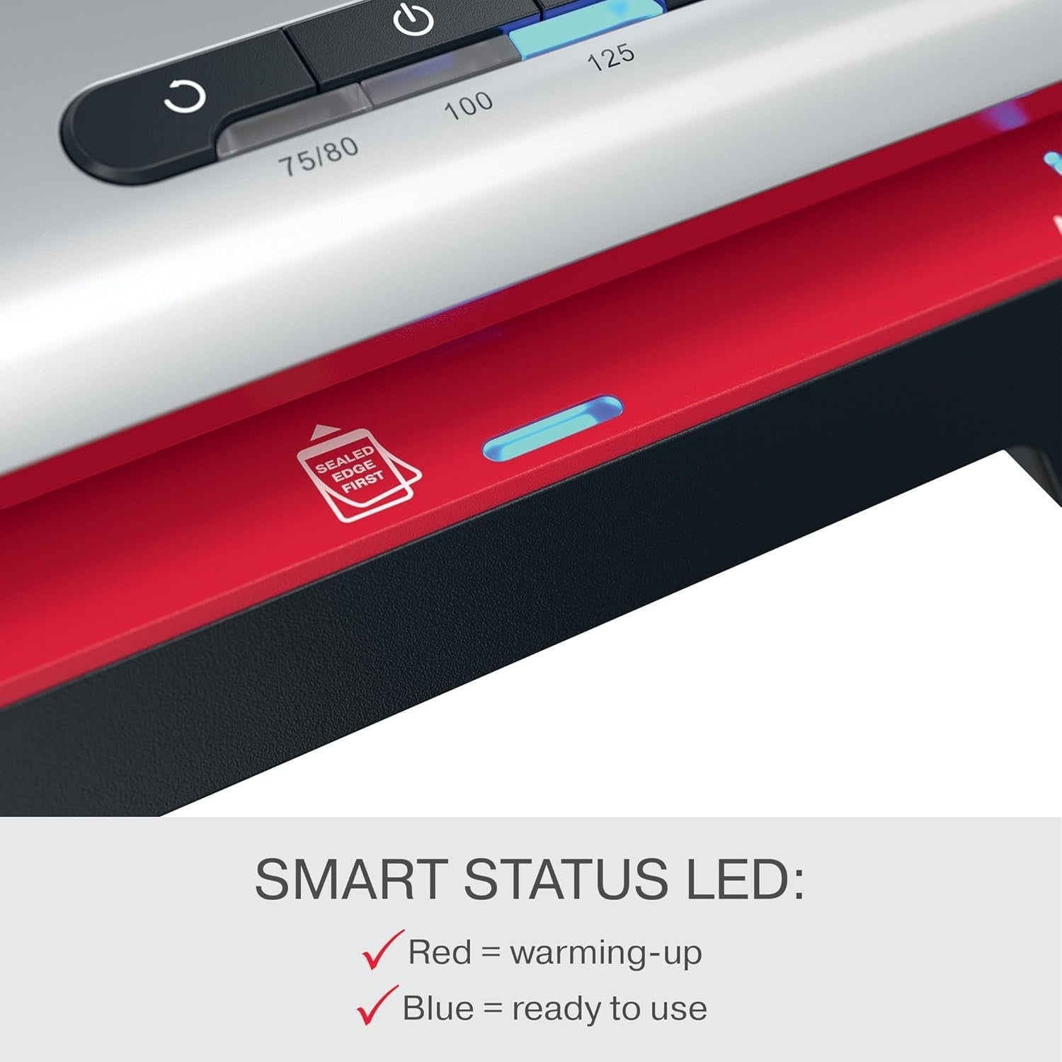 A4 Office Laminator Fast 1 Min Warm Up Anti Jam LED Guide 75–125 Mic