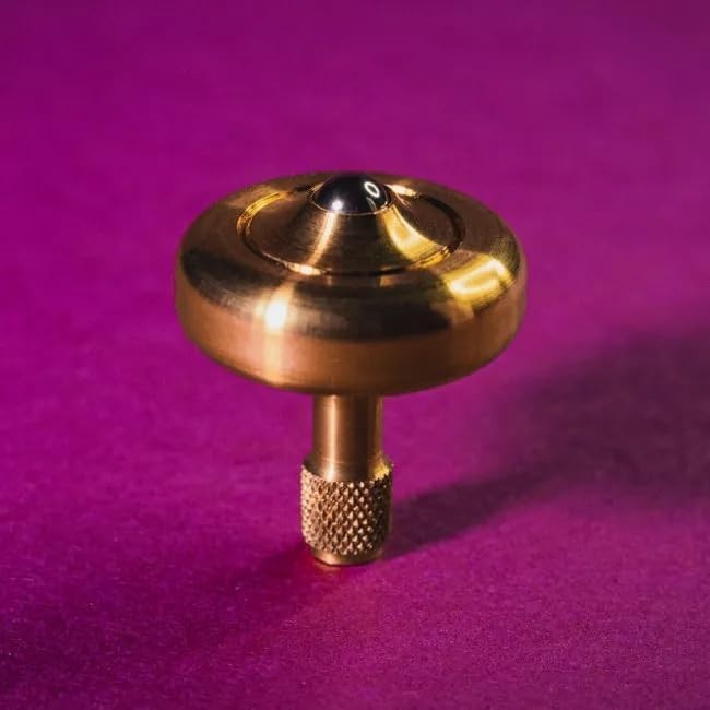 Precision Brass Spinning Top Desk Fidget Kinetic Stress Relief Toy