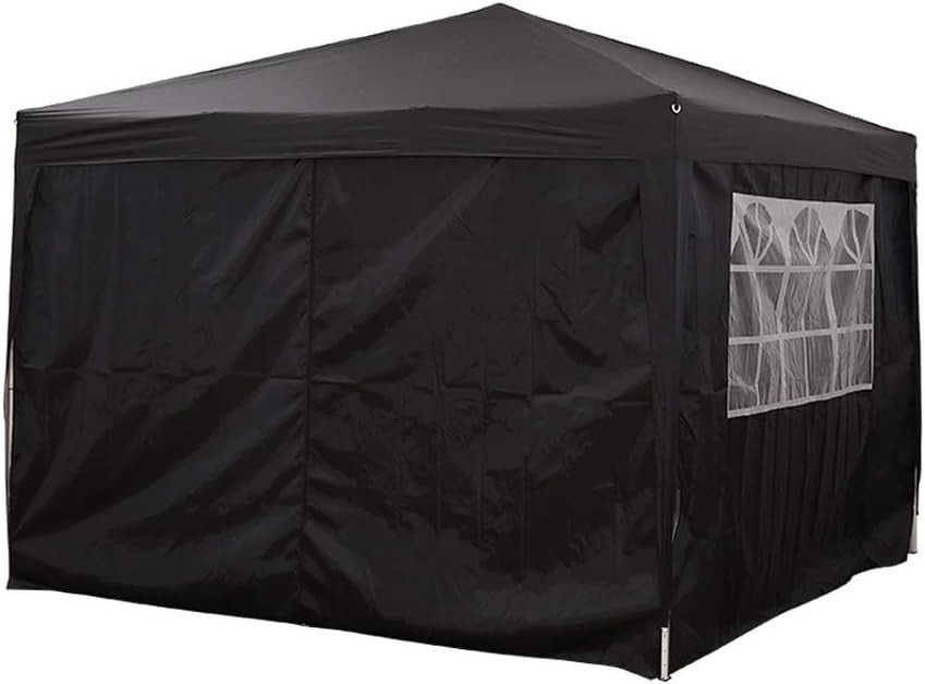 2.5x2.5m Waterproof Pop Up Garden Gazebo Party Tent Canopy Black