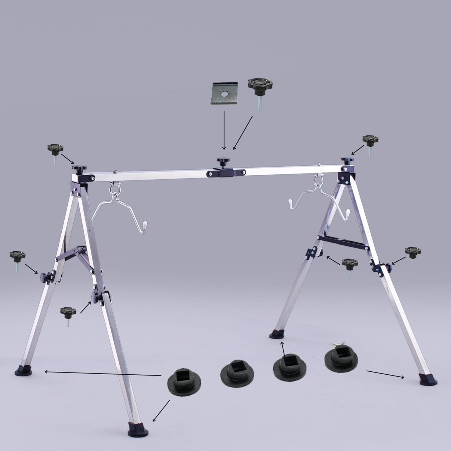 Foldable Baby Cradle Swing Stainless Steel Frame with Storage Bag Portable