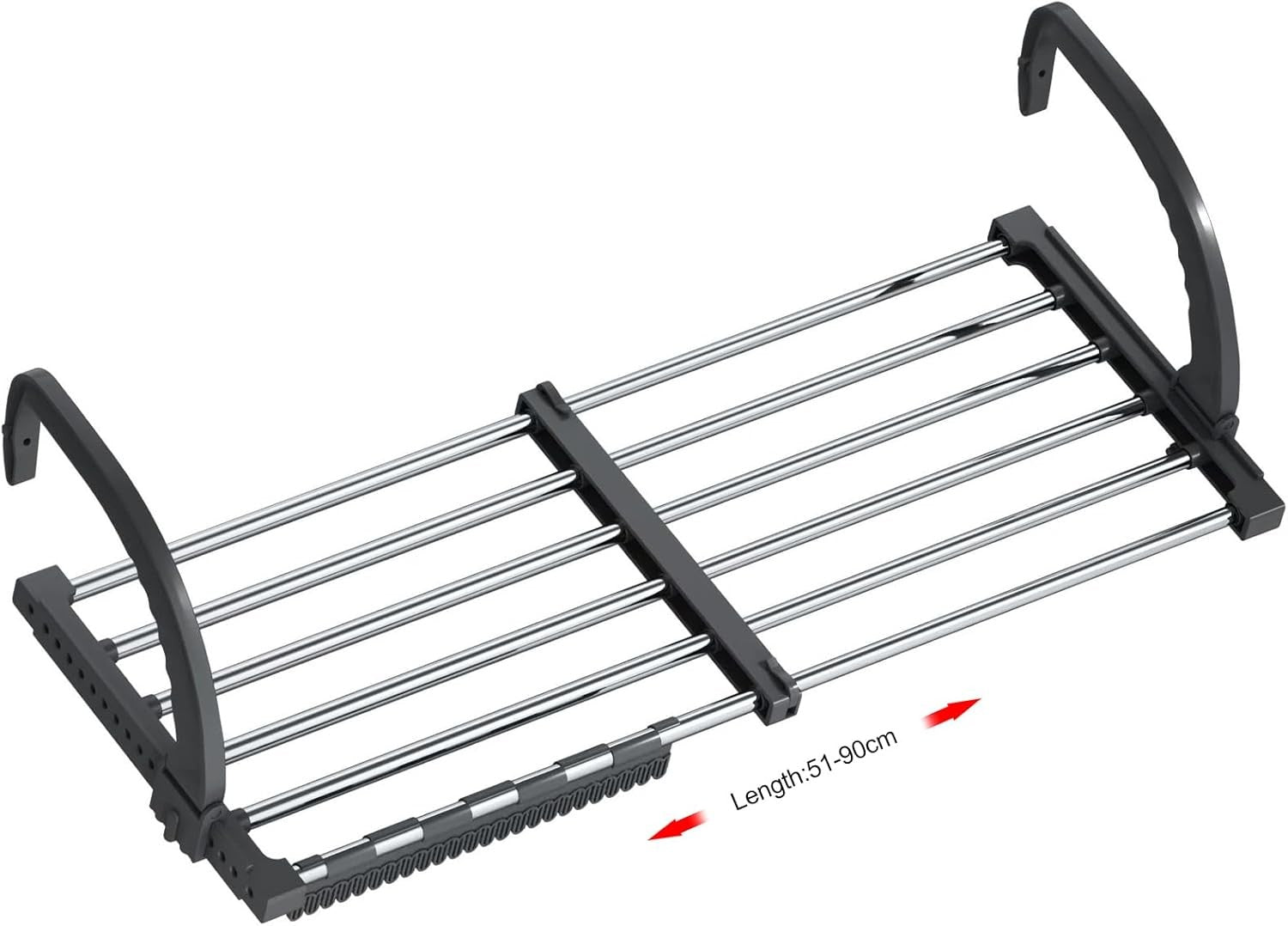 Radiator Clothes Airer Extendable Drying Rack Stainless Steel 51–95cm