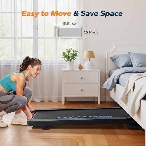 MERACH Auto-Incline Walking Pad 9%, 2.5HP Quiet Under-Desk Treadmill Home