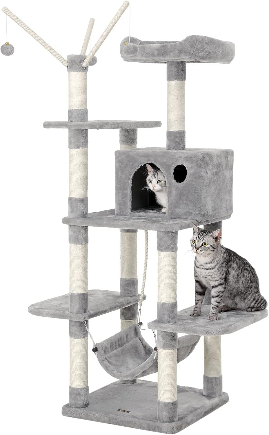 Large Cat Tree Tower 154cm Scratching Posts Hammock Multi-Level
