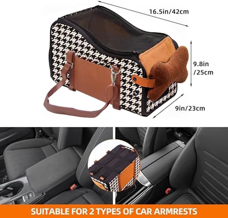 Dog Car Seat Center Console Booster Carrier Portable Pet Travel Bed 7kg
