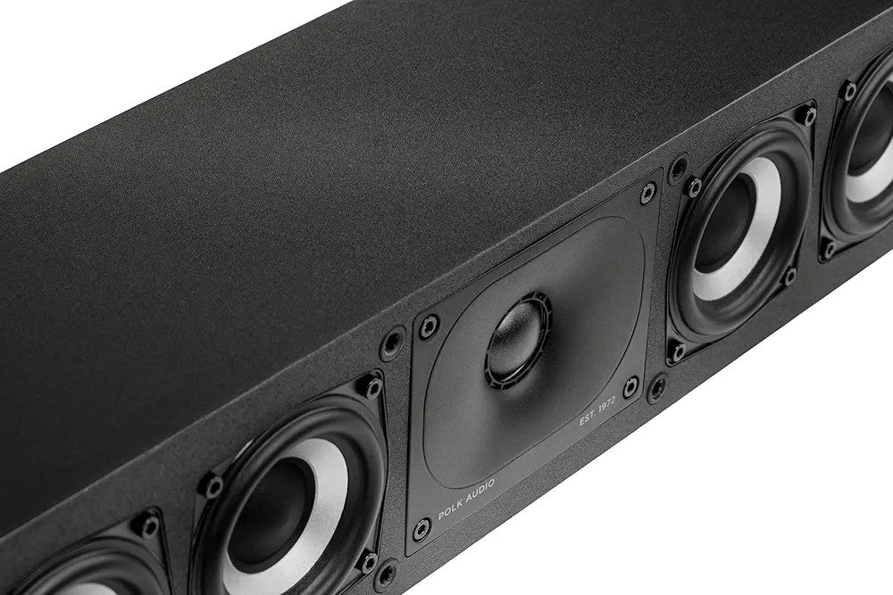 Slim Center Channel Speaker Hi-Res Audio Dolby Atmos Wall Mount