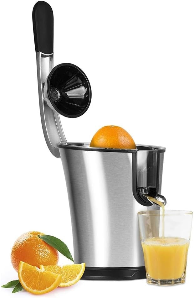 Electric Citrus Juicer Stainless Steel Lever Press Drip Stop 160W
