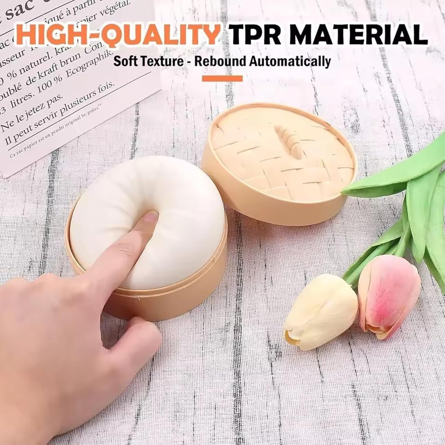Giant Dumpling Squishy Stress Relief Jumbo Squeeze Fidget Toy