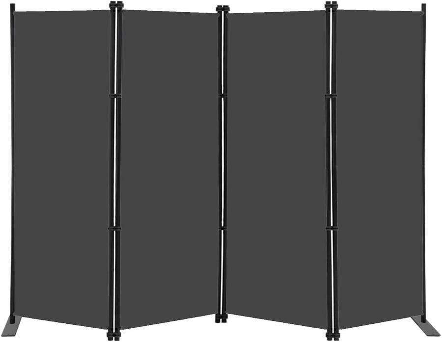 4 Panel Room Divider Screen Freestanding Privacy Partition 203x183cm Grey