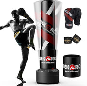 Standing Boxing Punch Bag With Gloves Heavy Duty MMA Kick Training