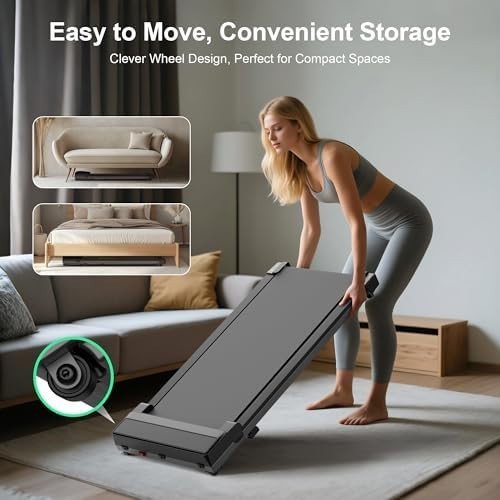 Walking Pad 5% Incline Under Desk Treadmill Quiet Portable 6km/h Compact Home