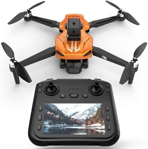 4K GPS Drone with 4.5" LCD Screen, Foldable Obstacle Avoidance Quadcopter