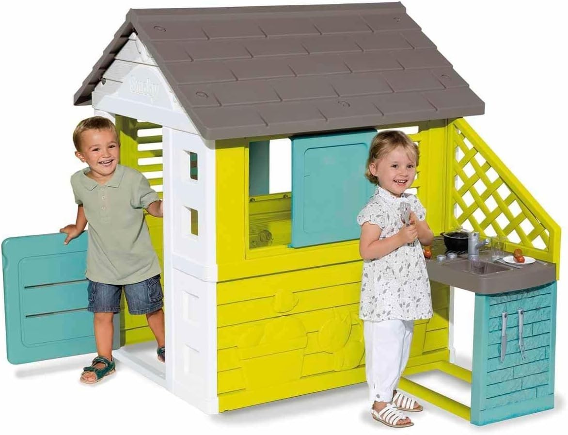 Large Kids Garden Playhouse w Kitchen Indoor Outdoor Toy House