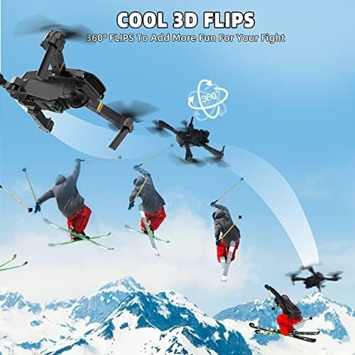 Foldable 4K HD Camera Drone with 3 Batteries, Altitude Hold & 3D Flip