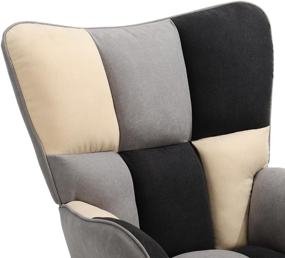 Comfortable High Back Rocking Chair with Cushioned Seat & Durable Frame