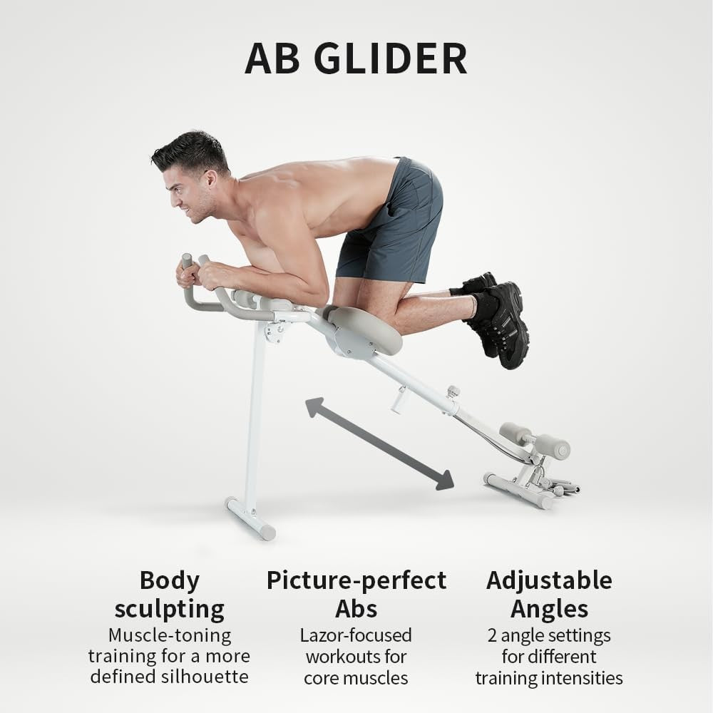 4-in-1 Home Gym Exercise Machine Rowing Ab Glider Leg Press Push Up 110KG