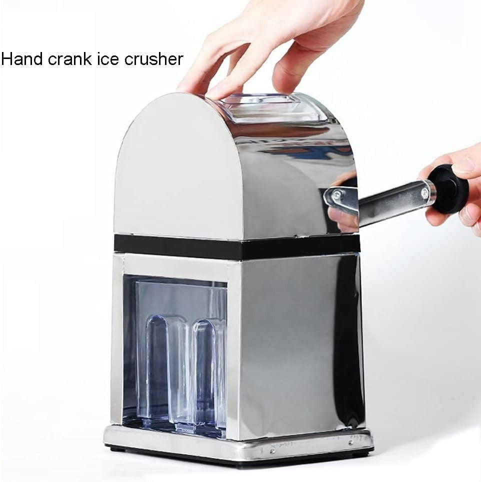 Manual Shaved Ice Machine Snow Cone Maker Hand Crank Slush Ice Crusher