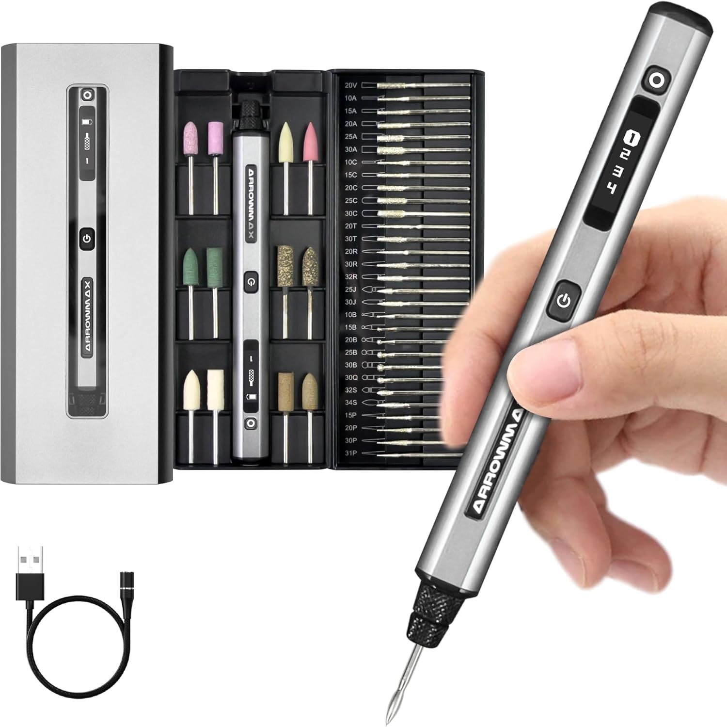 Mini Electric Engraving Pen Cordless Rotary Tool 42 Bits Metal Wood