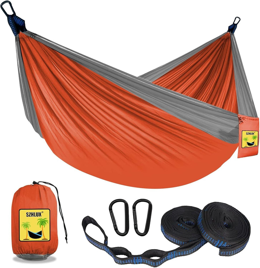 Camping Hammock with Tree Straps – 500lb Rated, Portable & Lightweight