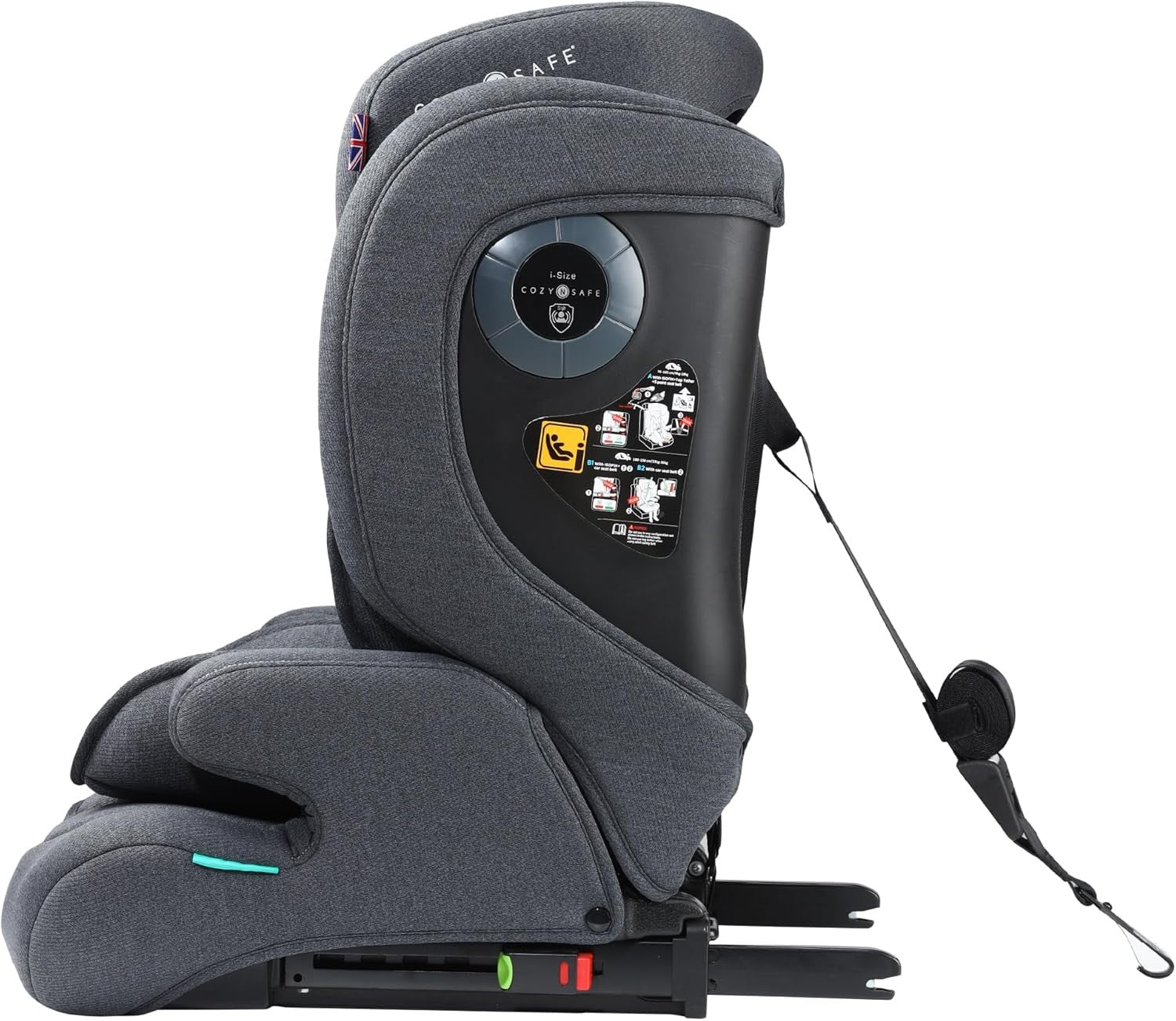 i-Size Child Car Seat ISOFIX 76–150cm 5-Point Harness Back Booster