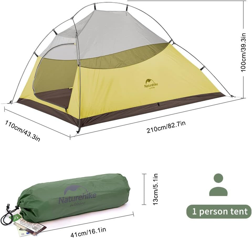 1 Person Ultralight Backpacking Lightweight Dome