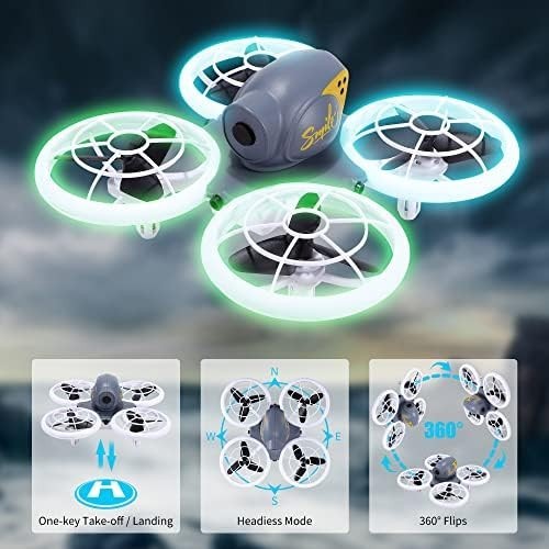 Mini Drone for Kids 6-12 with LED Lights 360° Flip Headless Mode Toy