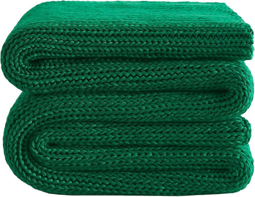 Knitted Weighted Blanket 12lbs 48x72 Green Cooling Heavy Throw