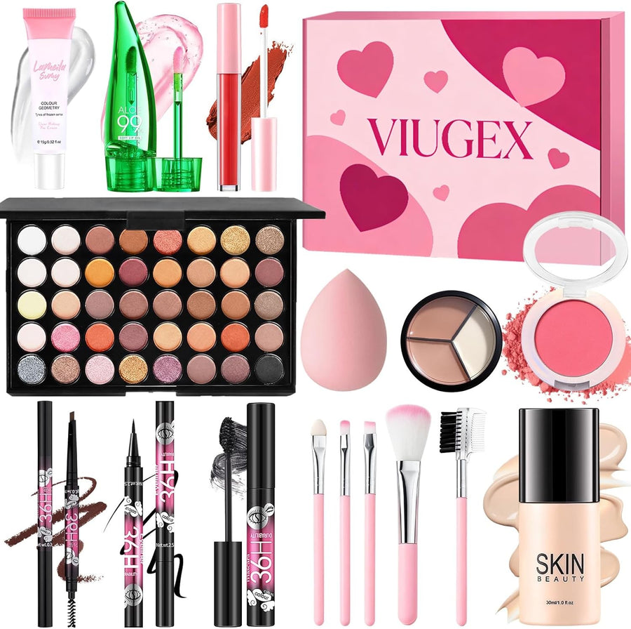 All In One Makeup Kit Full Face Gift Set with Palette