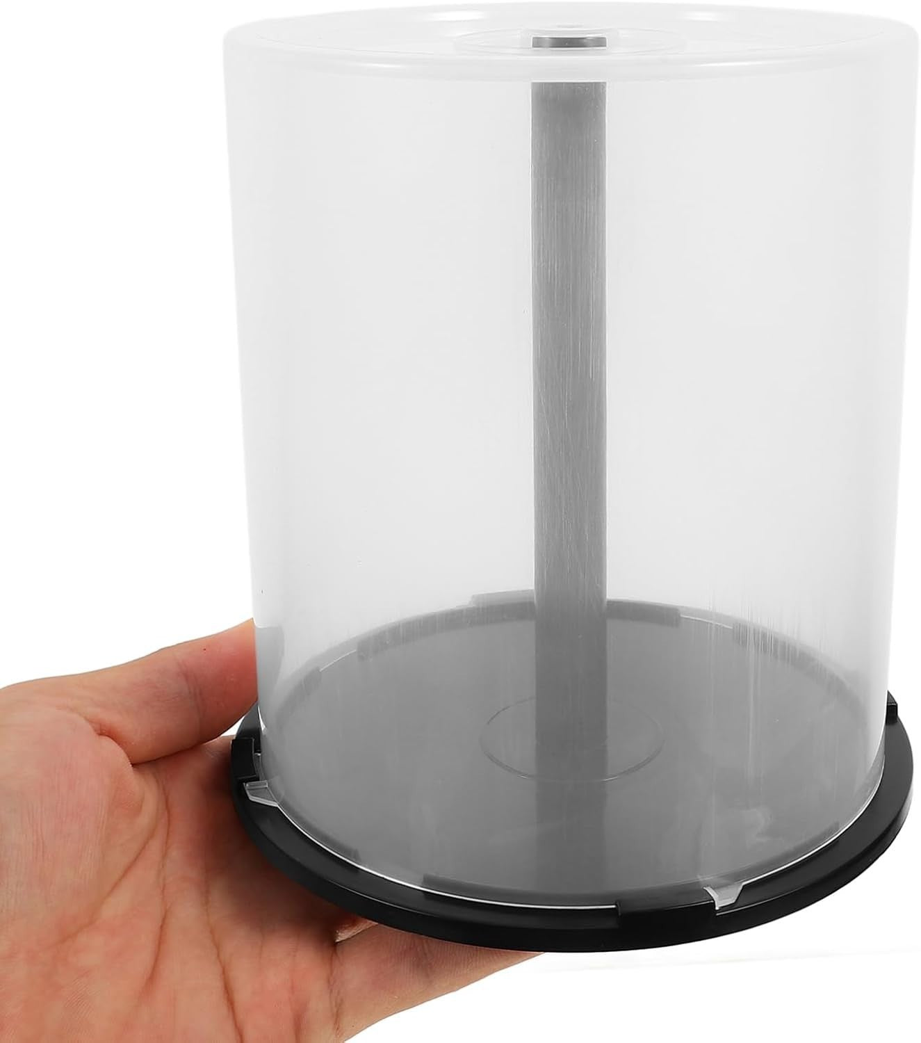 10 Pack CD DVD Storage Boxes Clear Plastic Disc Organizer Stackable