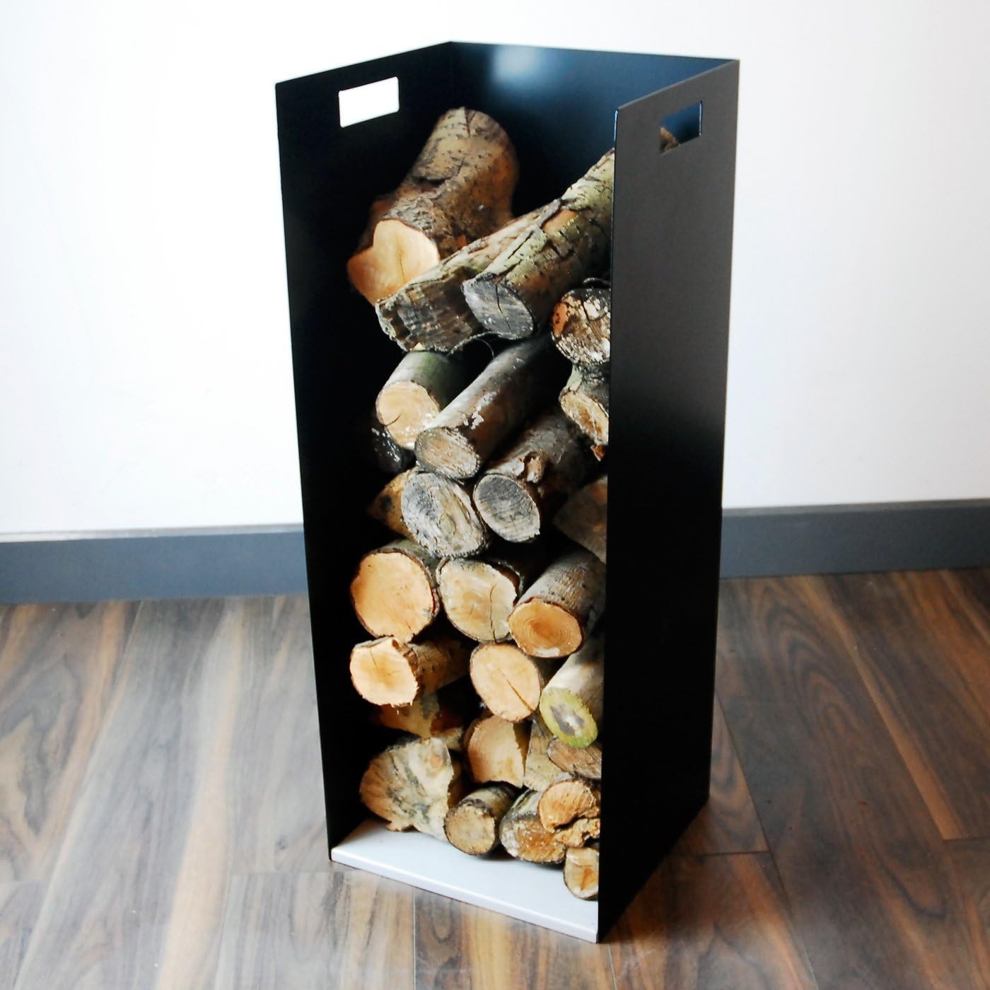 Steel Firewood Log Holder Rack - Indoor Wood Stove Storage, Rust Resistant, 82cm