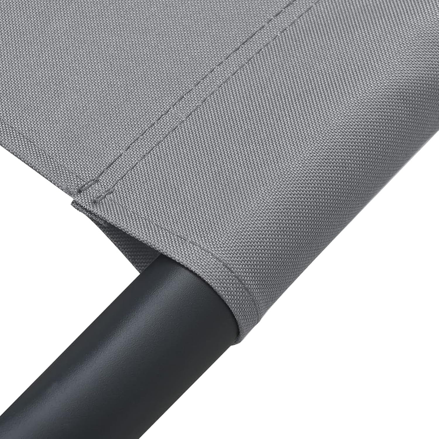 Outdoor Double Lounge Bed with Canopy Waterproof Oxford Fabric Grey