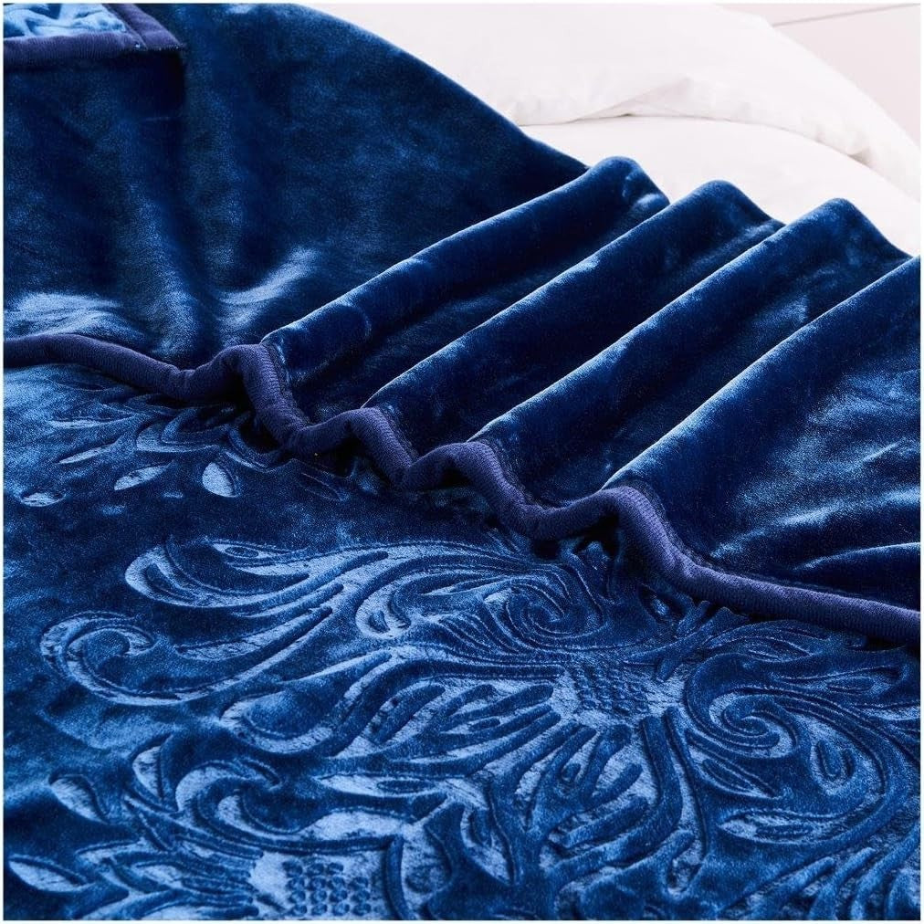 Navy 4kg Weighted Blanket 200x240 cm for Stress & Anxiety Relief